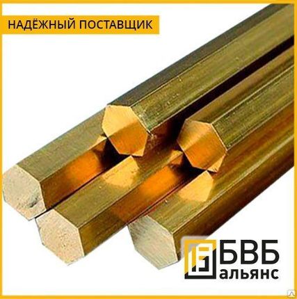 Фото №0 Шестигранник латунный ЛС59-1