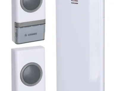 фото Звонок беспроводной полиф. 32 мелодии 150м 2 кноп. бел. Космос KOC_AG307C2