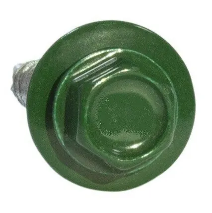 Фото №0 Саморез 5,5х19 HARDWEX RAL 6005 Зеленый мох под насадку для крепления стальных листов к металлическим конструкциям 00000002885