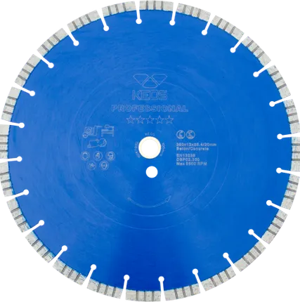 Фото №0 Диск алмазный KEOS Professional сегментный (бетон) 350мм/25.4/20 (DBP02.350)