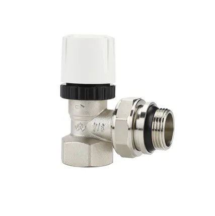 Фото №0 Клапан термостатический угловой 3/4" в.р.-н.р. Varmega под термостатическую головку М30х1,5 с самоуплотняющимся полусгоном