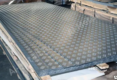 фото Лист алюминиевый рифленый квинтет, диамант