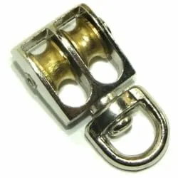 фото Блок двойной металл никель- 6мм (3/4) 20