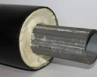 фото Стальная труба в ППУ изоляции в ПЭ оболочке д=89х3,5/160 мм