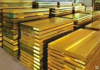 Фото №0 Плита латунная 70x600х1500 мм ЛС59-1 ГПРХХ ГОСТ 2208-91