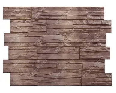фото Фасадная панель Holzplast Wandstein Скол, коричневый