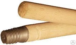 фото Черенок деревянный d-25 в/сорт с резьбой для метлы