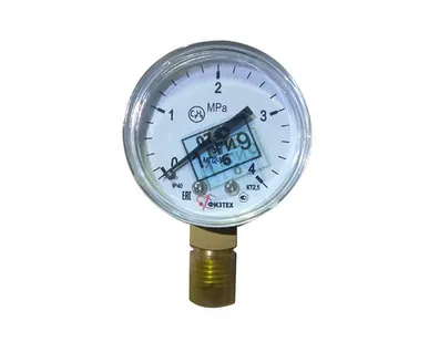 фото Физтех Манометр на редуктор ацетиленовый с поверкой 4 МПа (40 кгс/см кв, кл. т. 2,5)