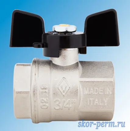 Фото №1 Кран шаровой BUGATTI 20 бабочка г/г