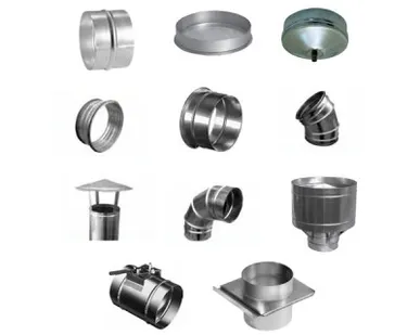 фото Круглые фасонные части для воздуховода