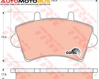 фото Комплект тормозных колодок, дисковый тормоз TRW GDB1442 Колодки тормозные