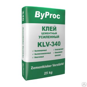 фото Клей цементный усиленный KLV-340 25 кг