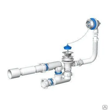 Фото №0 Сифон для ванны 11/2"-40 с гофрой 40-40/50 Ани-Пласт Е 255 (Россия)