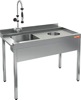 Фото №0 Стол входной для машин посудомоечных HICOLD НСДПМ-12/7,4БП