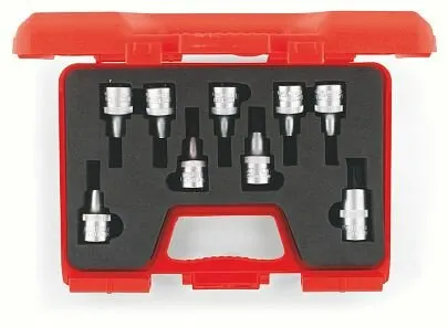 Фото №0 Набор торцевых головок с вставкой Torx 1/2" 9 предметов, IZELTAS, 1113006009, 13000000808