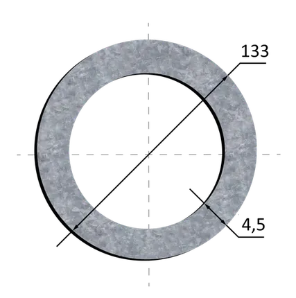 Фото №0 Труба оцинкованная 133х4,5