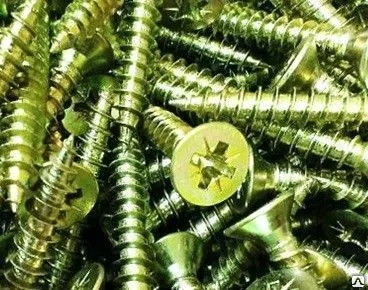 Фото №0 Саморез, желтый цинк 4,0х70 уп. 1кг