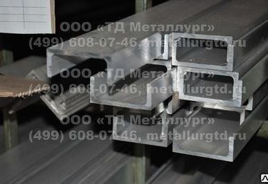 фото Швеллер алюминиевый АМг6 440335 ПР 106-17 40х80х4х4 ГОСТ 8617-81 РТ-техприё