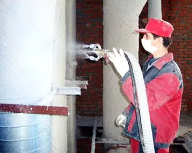 фото Обработка металлических конструкций огнезащитным составом