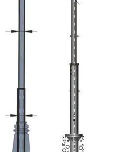 фото Опора СТВп 12,0 м толщина стенки 3 мм