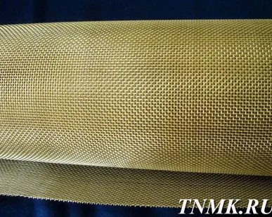 фото Сетка латунная ГОСТ 6613-86 полутомпаковая ячейка 0,1мм d=06/08мм