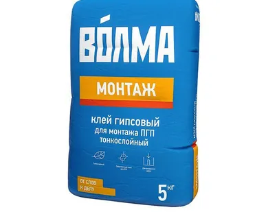 фото Клей гипсовый для ПГП, ГКЛ Волма Монтаж