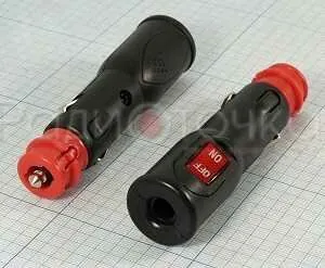 фото Штекер прикуривателя с предохранителем и выключателем