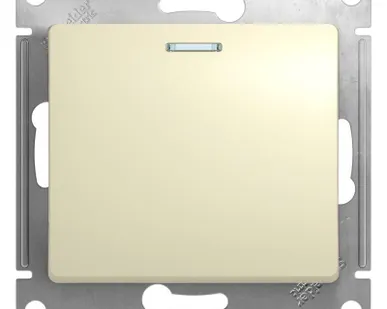 фото Переключатель проходной 1-кл. СП Glossa 10А IP20 (сх. 6а) 10AX механизм с подсветкой беж. SE GSL000263