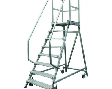 фото Лестница с платформой передвижная KRAUSE STABILO, 7 ступени, 820174