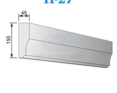 фото Фасадные наличники из пенопласта (пенополистирола) Н-27 ПСБ-С-35