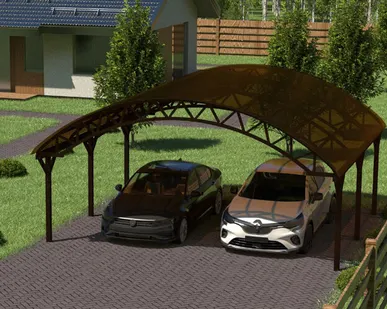 фото Арочный навес №8 из поликарбоната 6,2х6,3 м