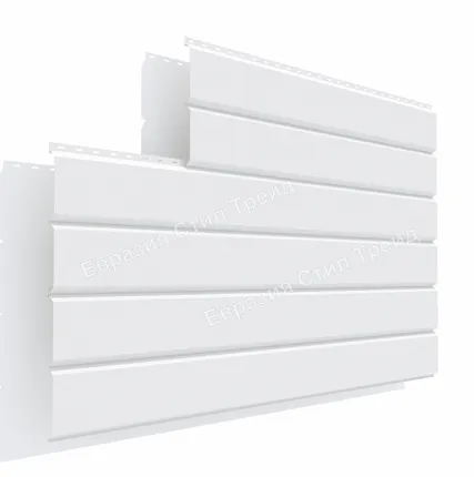 Фото №0 Металлический сайдинг Евробрус Pe 0.5 | RAL 9003 Белый