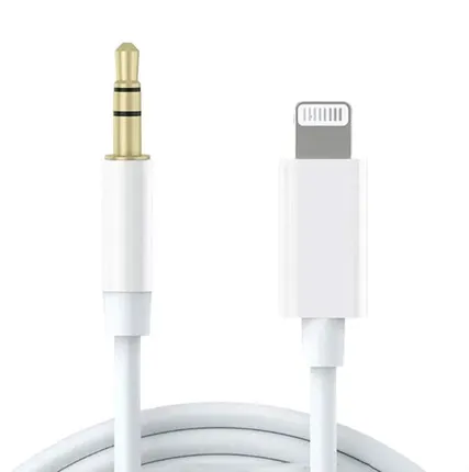 Фото №0 Аудиокабель MH025-B (Lightning to 3.5mm mini jack) белый