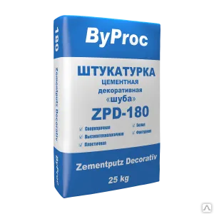 фото Штукатурка цементная декоративная ByProc 25 кг. TPD-180