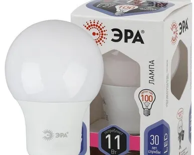 фото Лампа светодиодная A60-11W-860-E27 грушевидная 880лм ЭРА Б0031394