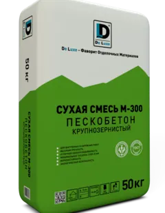фото Цементно-песчаная смесь М-300 Пескобетон Крупнозернистый De Luxe