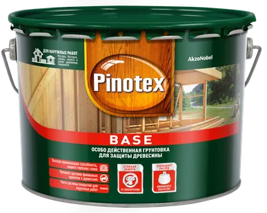 фото Pinotex Base / Пинотекс Бейс Грунтовка для защиты древесины