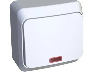 фото Выключатель 1-кл. ОП Этюд 10А IP20 с подсветкой бел. SchE BA10-005B