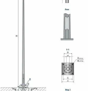 фото Опора граненая коническая ОГК-3