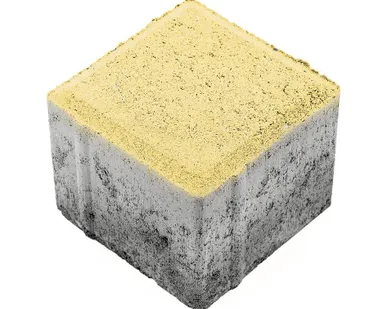 фото Тротуарная плитка Берит Квадрат Песчанник 100х100х80 на белом цементе