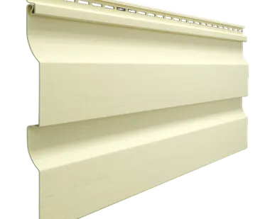 фото Сайдинг Docke Корабельный брус D4.5D Банан Деке Premium виниловый