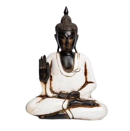 Фото №0 Фигурка Будда сидящий, "Обучение", средний, белый, 35см, дерево, Chateau Collection CC-BSITTM-W
