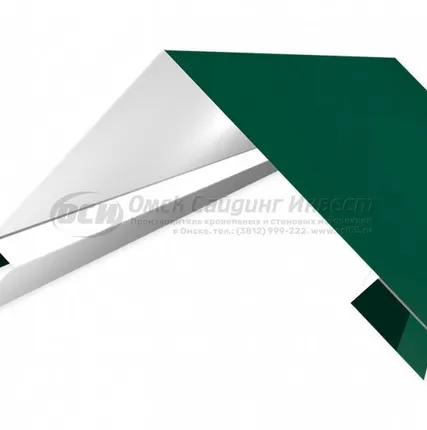 Фото №0 Угол сложный (сайдинг корабельная рейка) RAL 6005 (Зеленый мох)