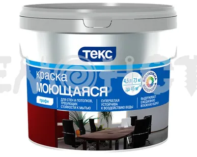 фото Краска вд обои  4,5л ПРОФИ Текс (1/18) база А (ЭК) * П зз