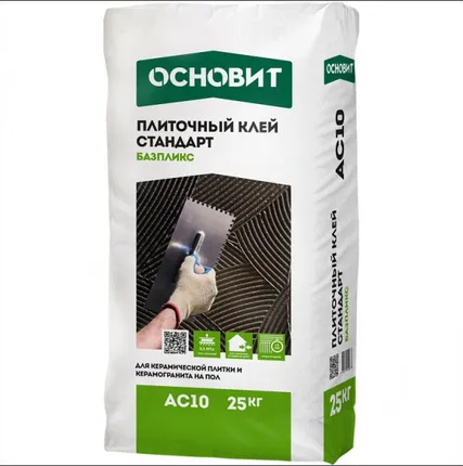 Фото №0 Основит Клей для плитки БАЗПЛИКС Т-10 (AC10) (25кг)