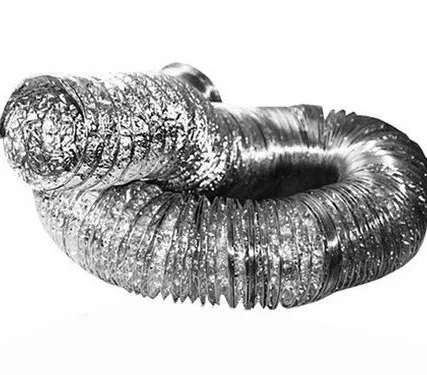Фото №0 Воздуховод гофрированный гибкий неизолированный AL D203мм (10м)