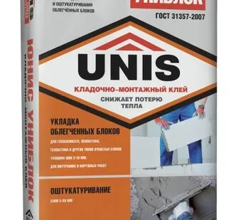 фото Кладочно - монтажный клей Униблок 20 кг ЮНИС (1под.= 64шт)