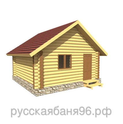 Фото №0 Сруб 6х6 бревно 240 мм, рубленные фронтоны, под крышу