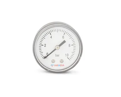фото Манометр аксиальный 1/4" н.р. -  10 атм. (Ø50мм) Varmega