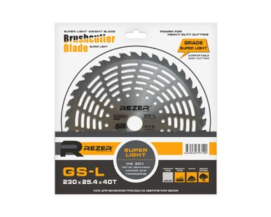 фото Нож для бензо/электро триммера Rezer GS-L 230x25.4x40T